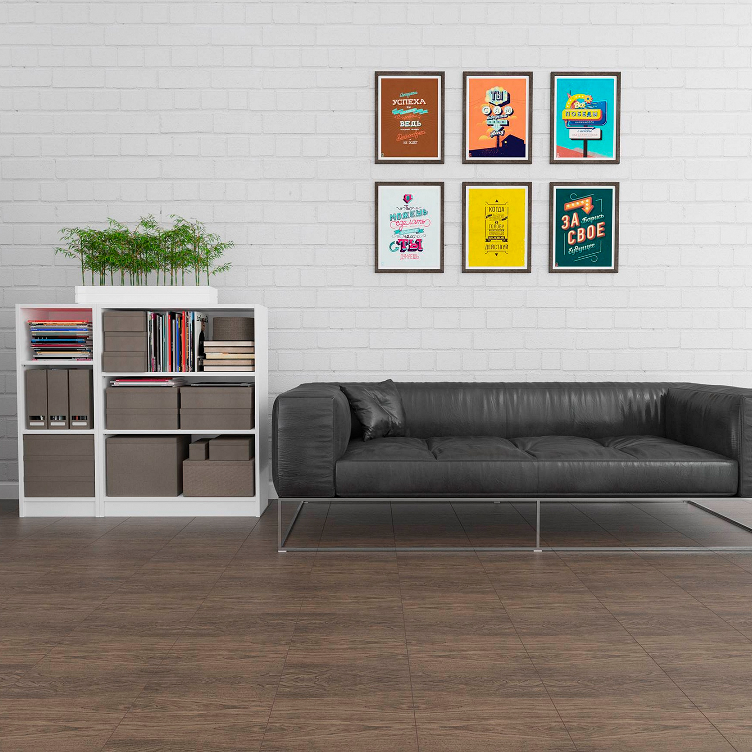 Плитка напольная Loft Wood 327*327*8 br орех (0,107*13=1,39*46) Axima ВКЗ