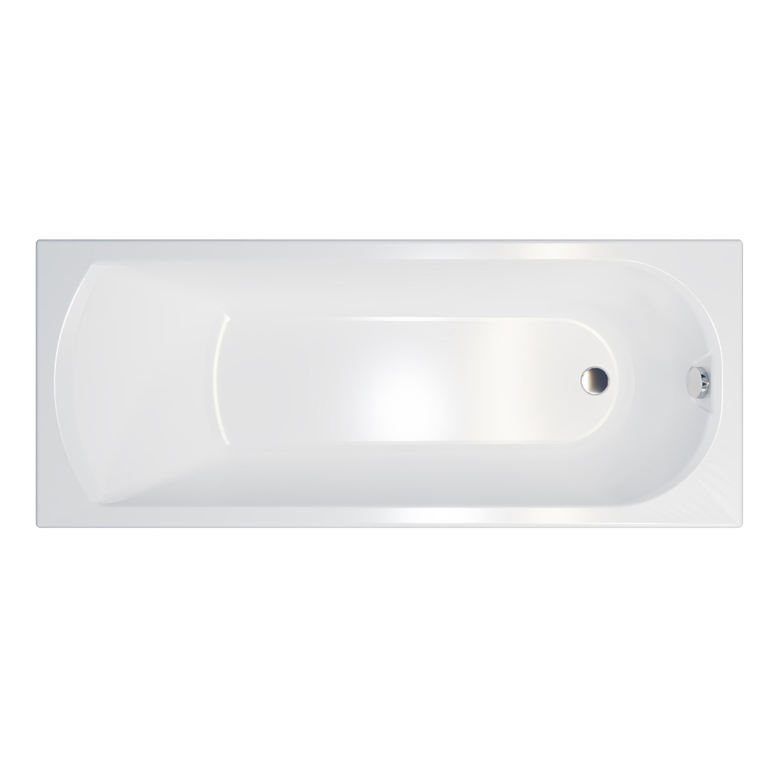 Ванна акриловая 170x70 см 1ACREAL Dune, универсальная, без ножек
