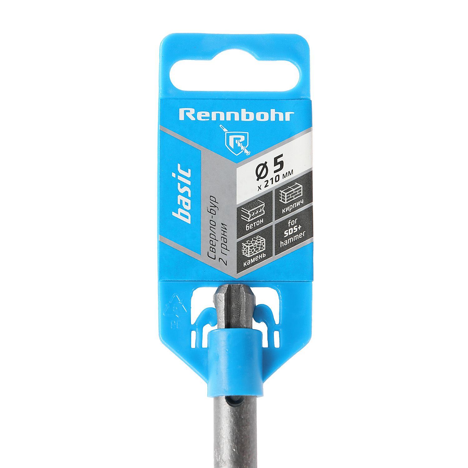 Бур по бетону  5*210мм SDS-plus 2 грани арт.690521 Rennbohr Basic *1/25/200