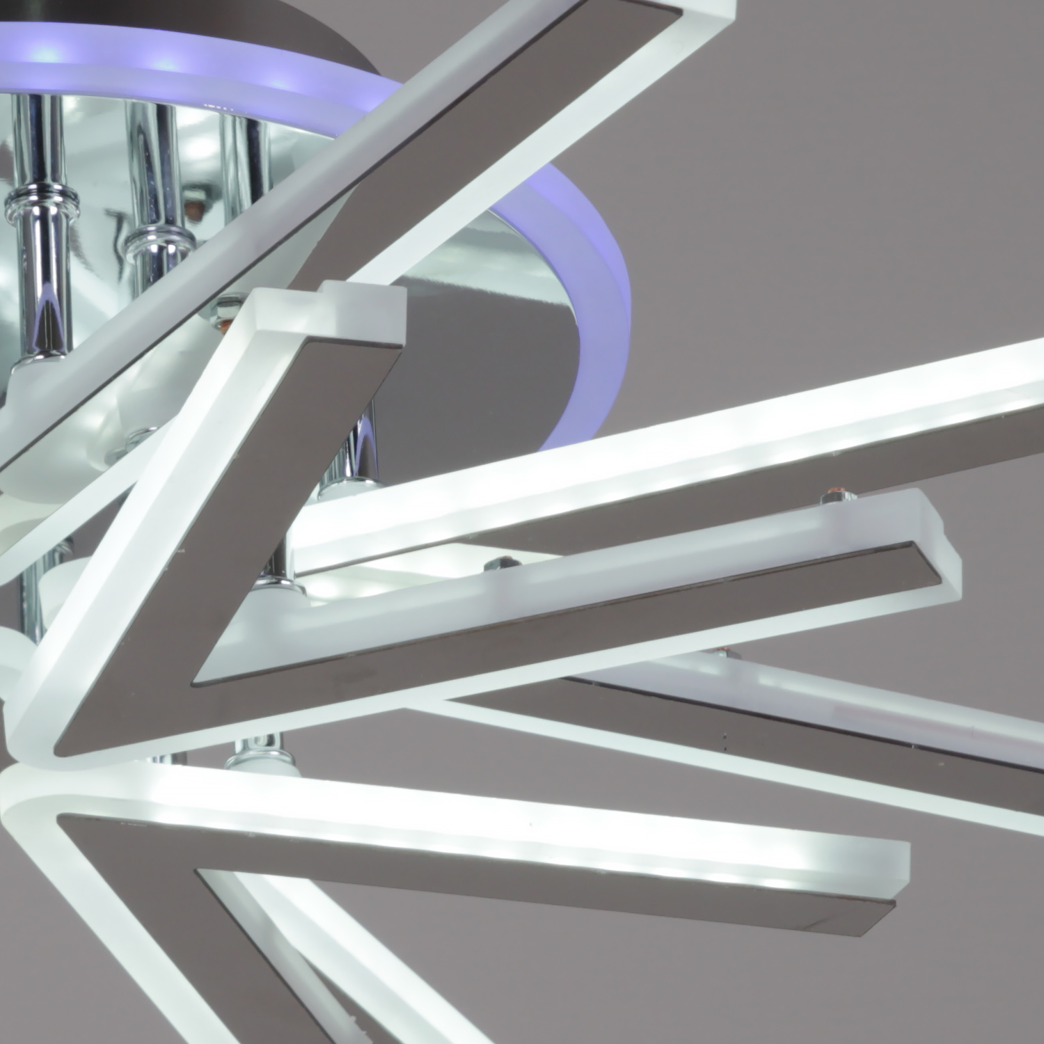 Светильник потолочный светодиодный 09824-3.3-4+4C CR (RGB)  LED 3000-6000К ПДУ+диммер S=20м2*1