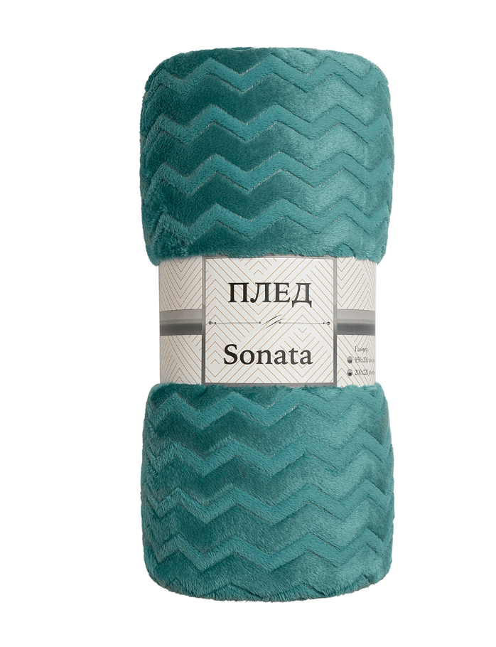 Плед 150*200см фланель жаккард зигзаг бирюзовый TF FNZ ME8 030/1520 Absolute *1