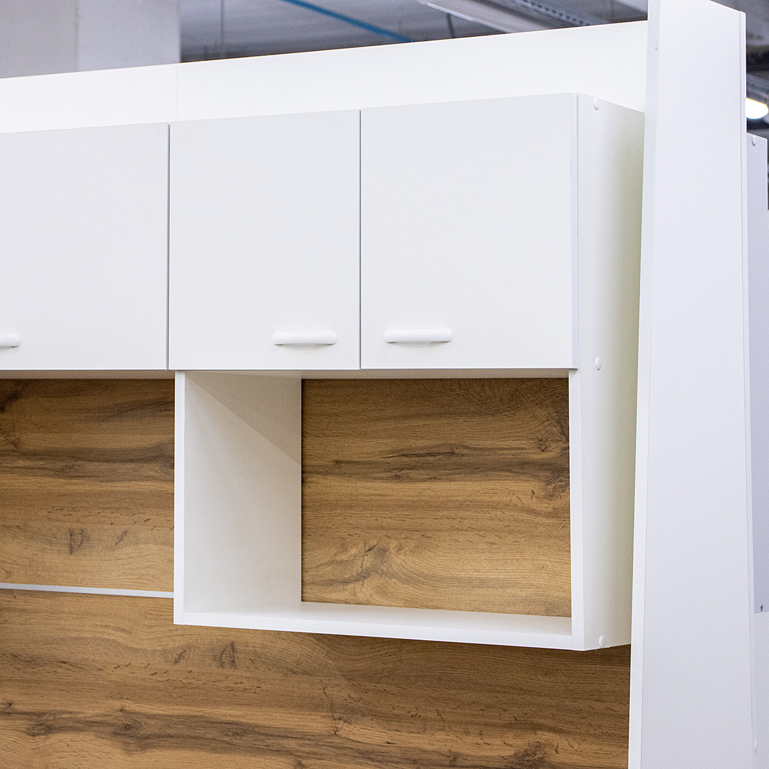 Шкаф навесной 600х676х290 мм BROZEX-WOOD Liberty, с двумя дверцами, белый