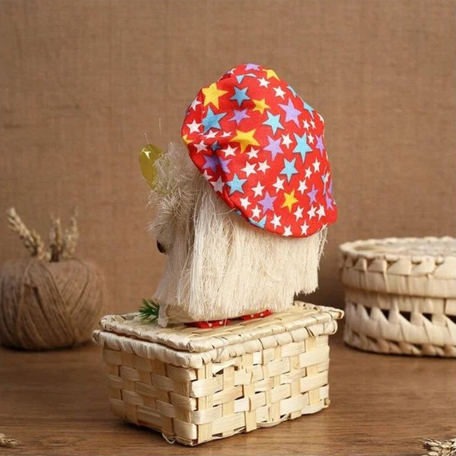 Оберег - шкатулка «Домовой с ложкой», 25 см, микс 2690150