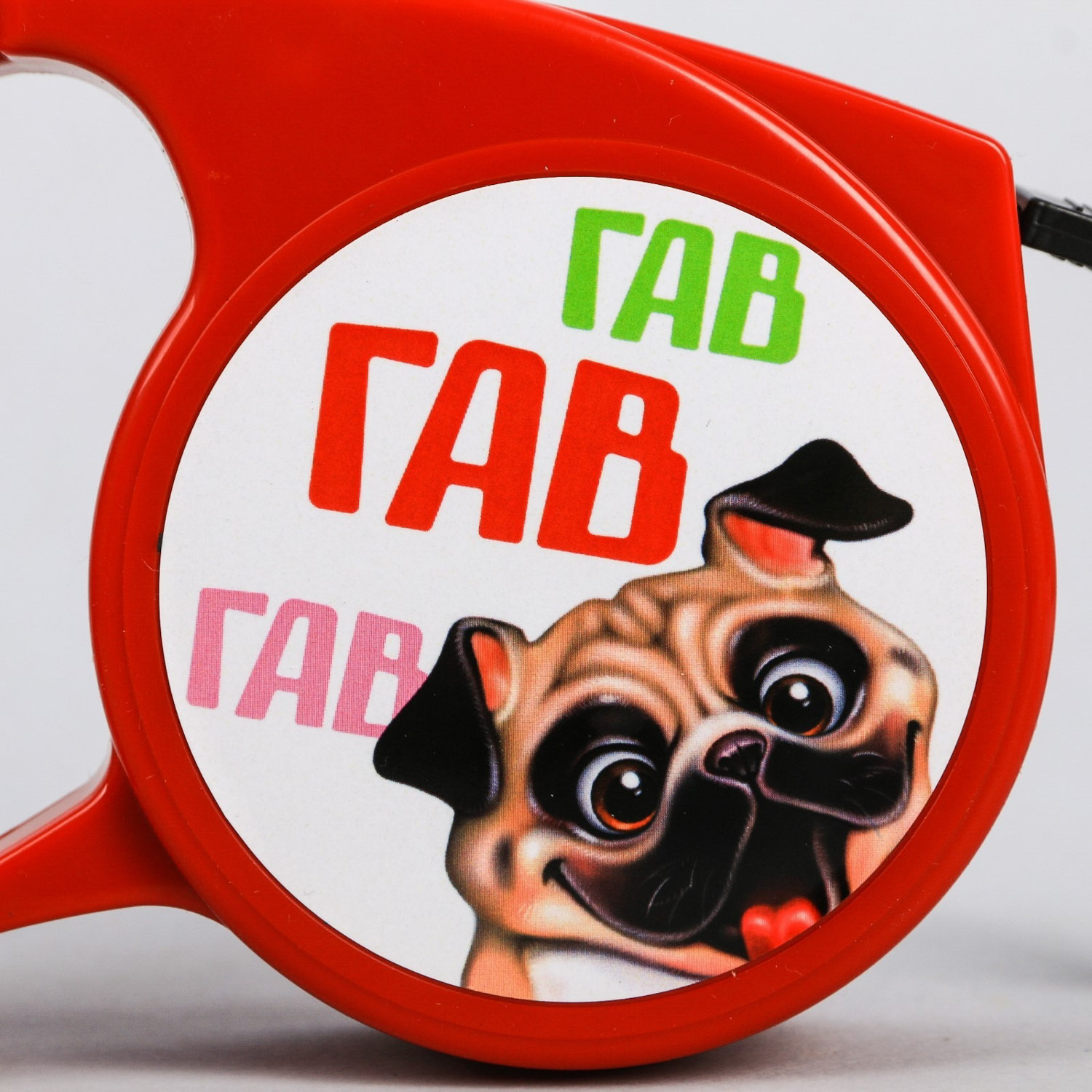 Рулетка "Гав гав", 3 м, вес животного до 12 кг, красная   4077212