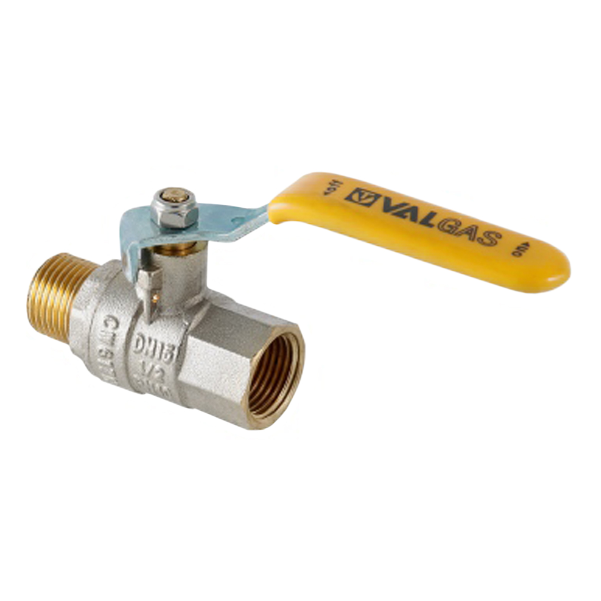 Кран шаровый 1/2" (Ø15) ГАЗОВЫЙ М/П ручка VALTEC VALGAS 272 *1/16