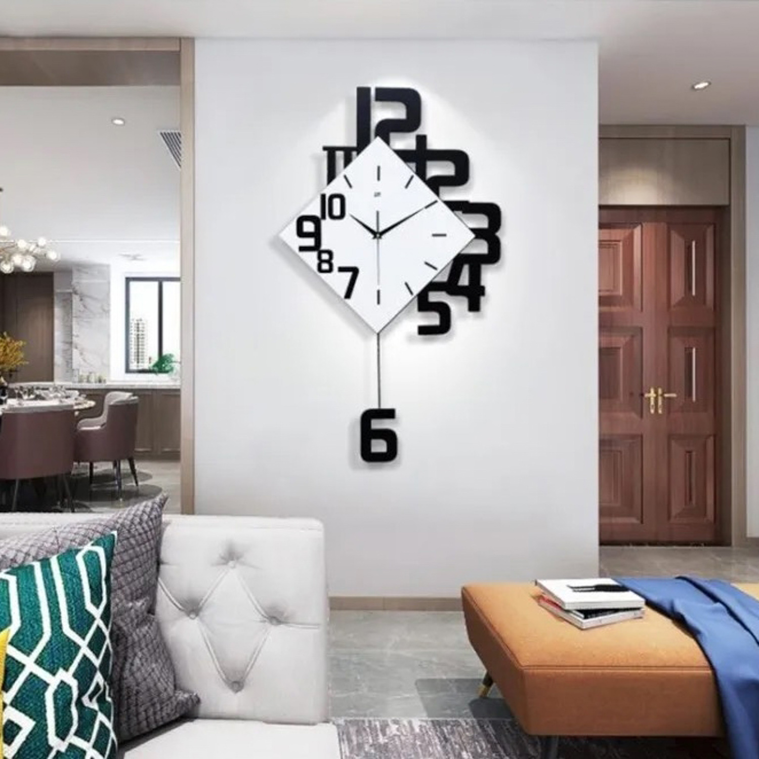 Часы настенные, серия: Маятник, плавный ход, 34 х 64 см   7489092