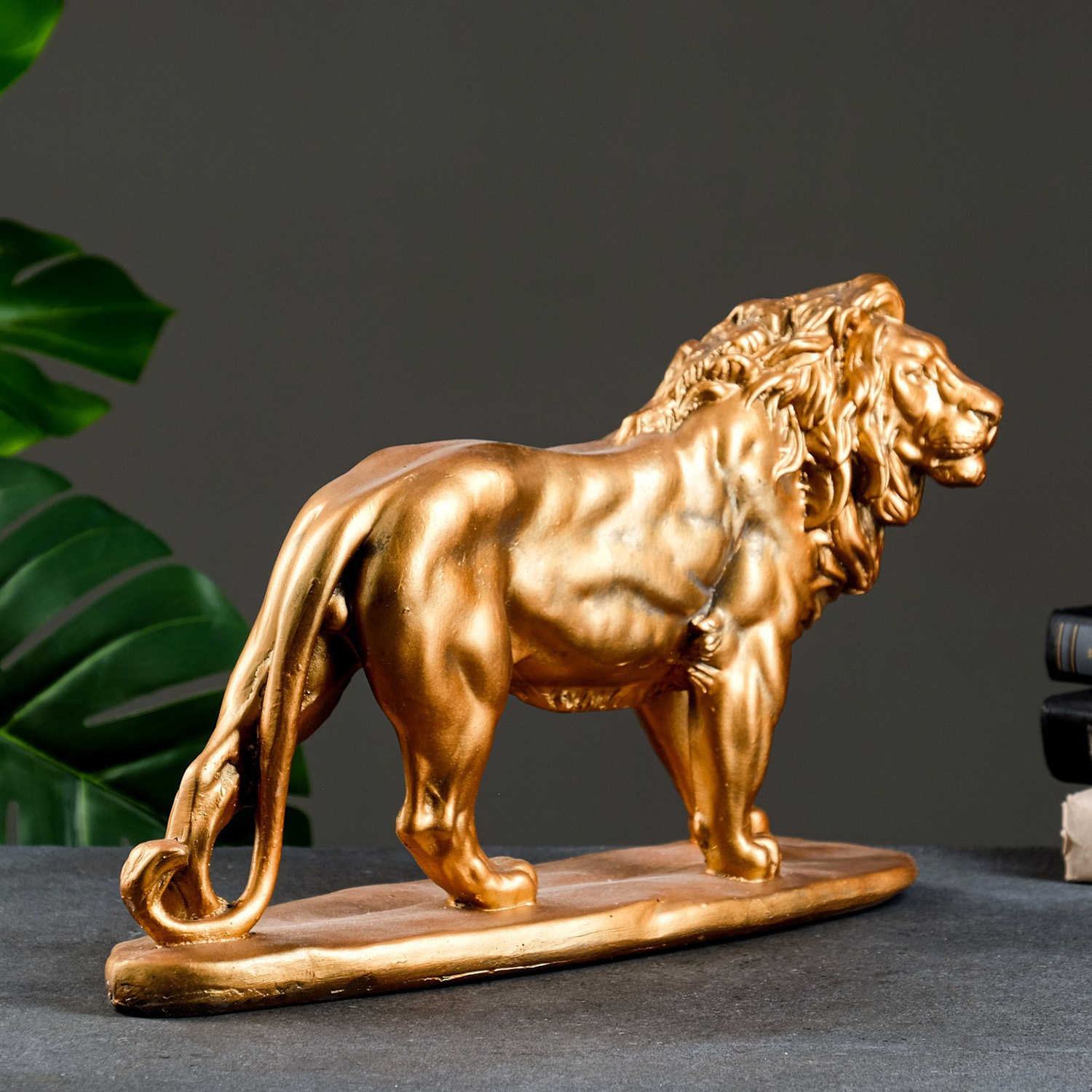 Фигура "Лев идущий" бронза, 45х14х27см   3967685