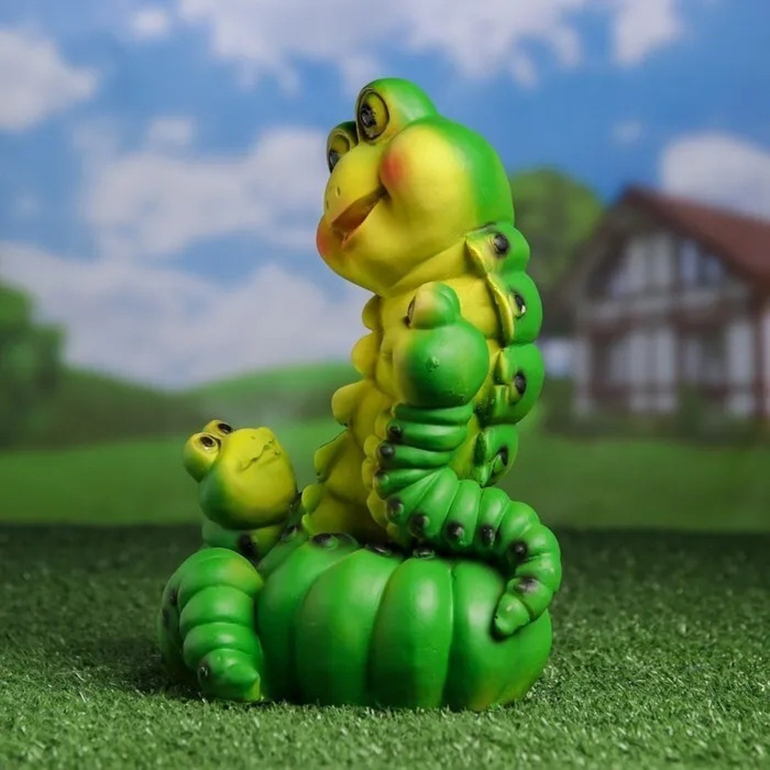 Садовая фигура "Гусеницы семья " 14*15*24см   1259514