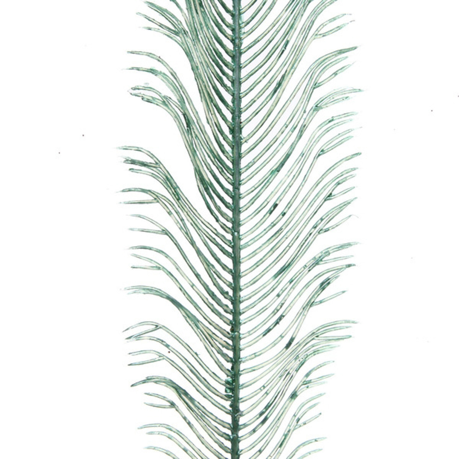 Ветка декоративная "Волшебное перо" 53 см, Нежный зеленый