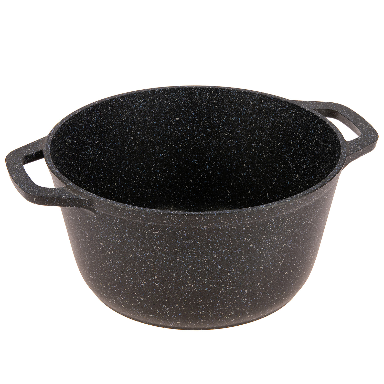 Кастрюля алюмин. антипригарная "Kukmara" "Granit" black 4,5л Стекл.кр. кгч45а *1/3