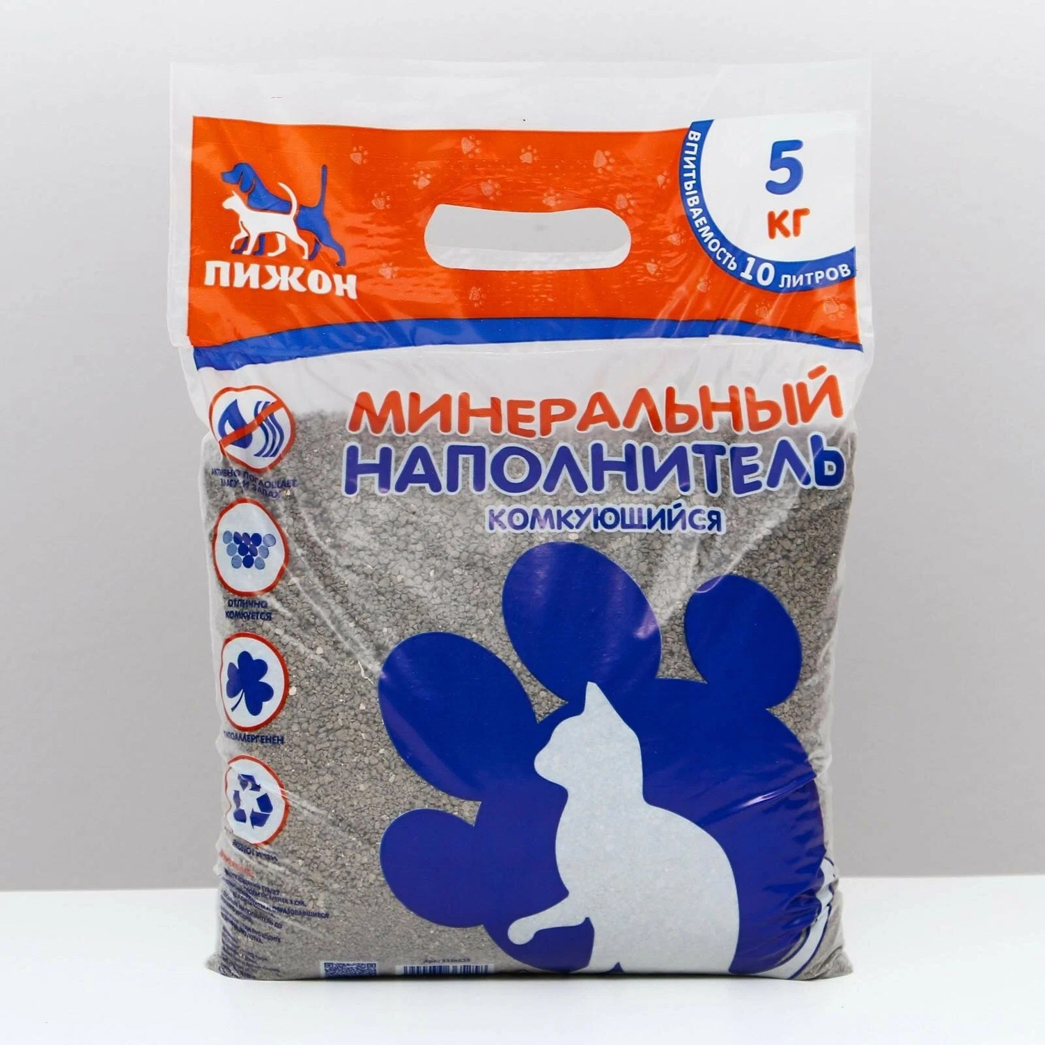 Наполнитель комкующийся "Пижон" 10л - 5кг Наполнитель комкующийся "Пижон" 10л - 5кг