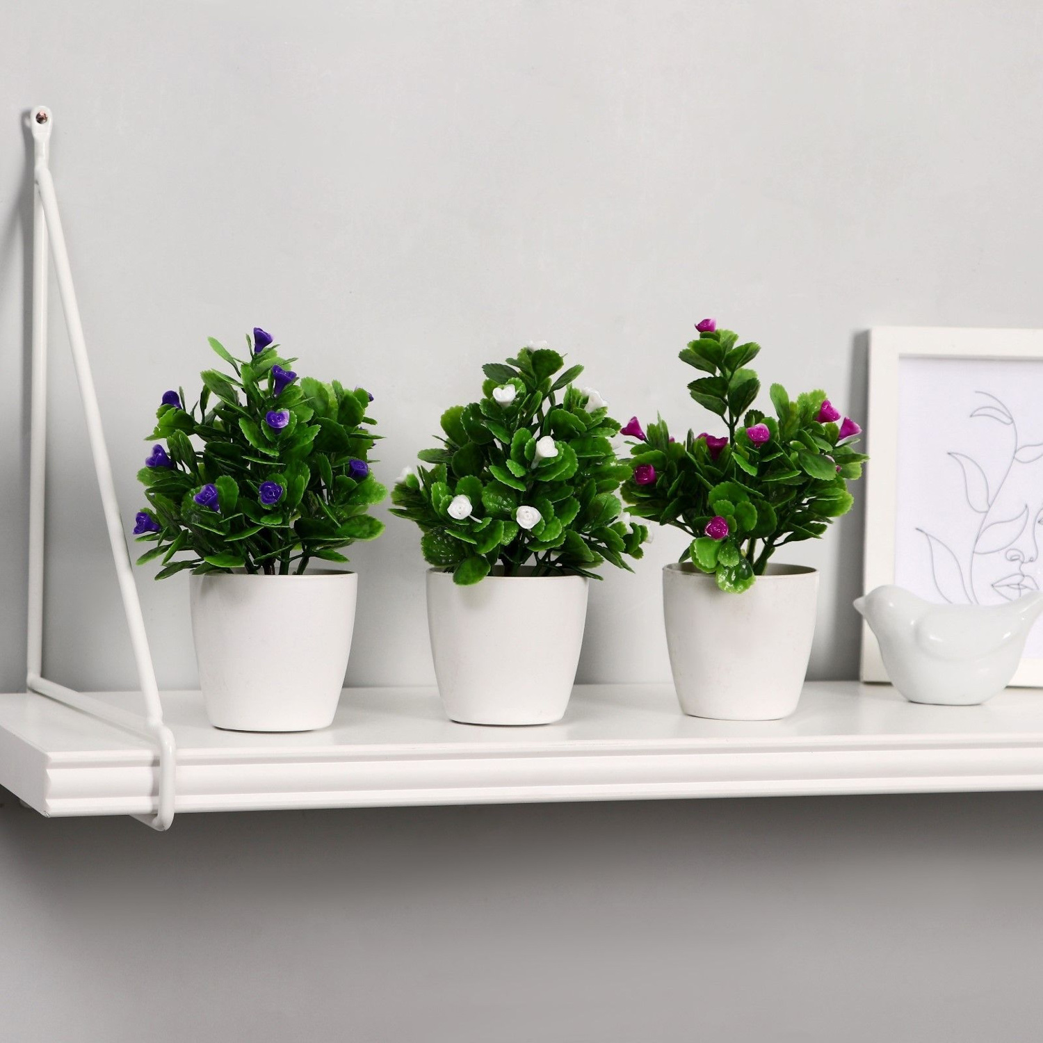 Бонсай в горшочке "Маленькие розочки" 6*15 см, микс   4555644