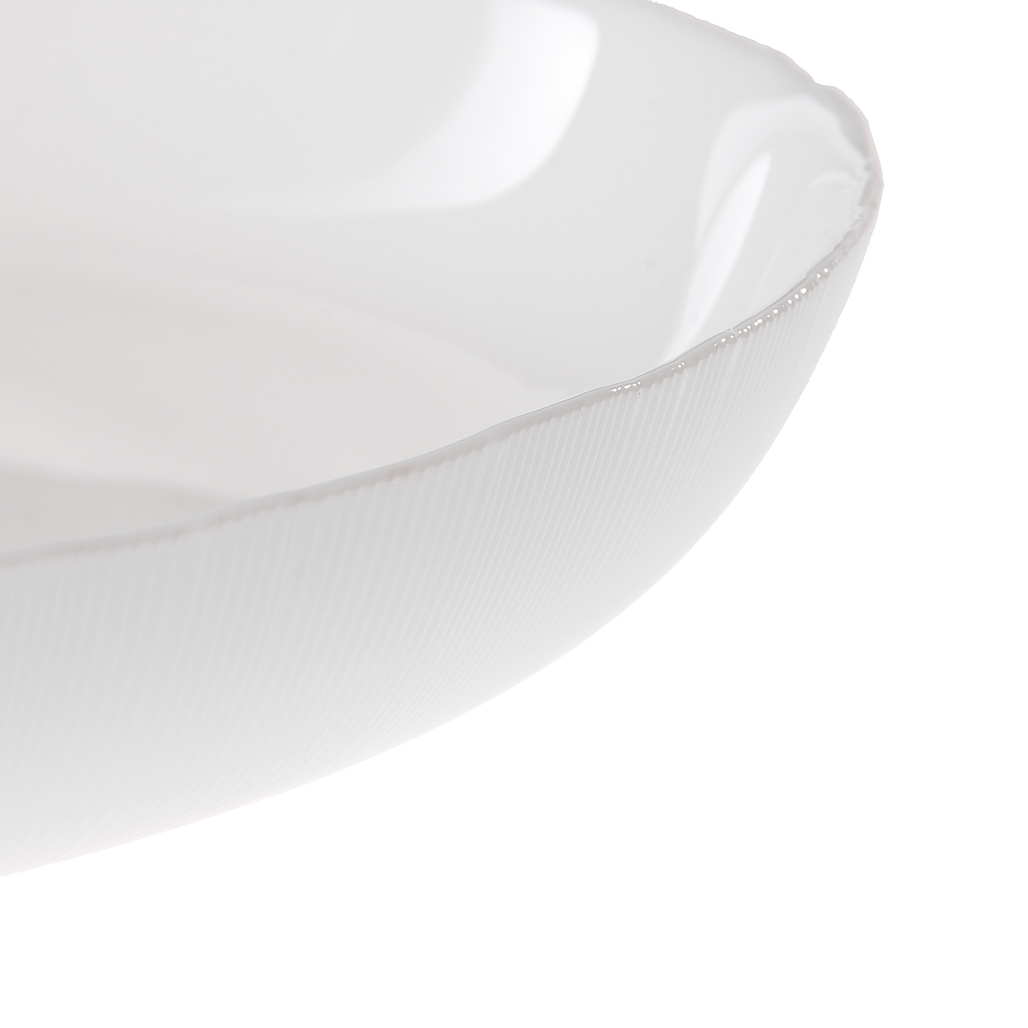 Тарелка стекло Luminarc "Diwali Structure Lines" мелк. d25см Белый Q1895 *6/24 Тарелка стекло Luminarc "Diwali Structure Lines" мелк. d25см Белый Q1895 *6/24