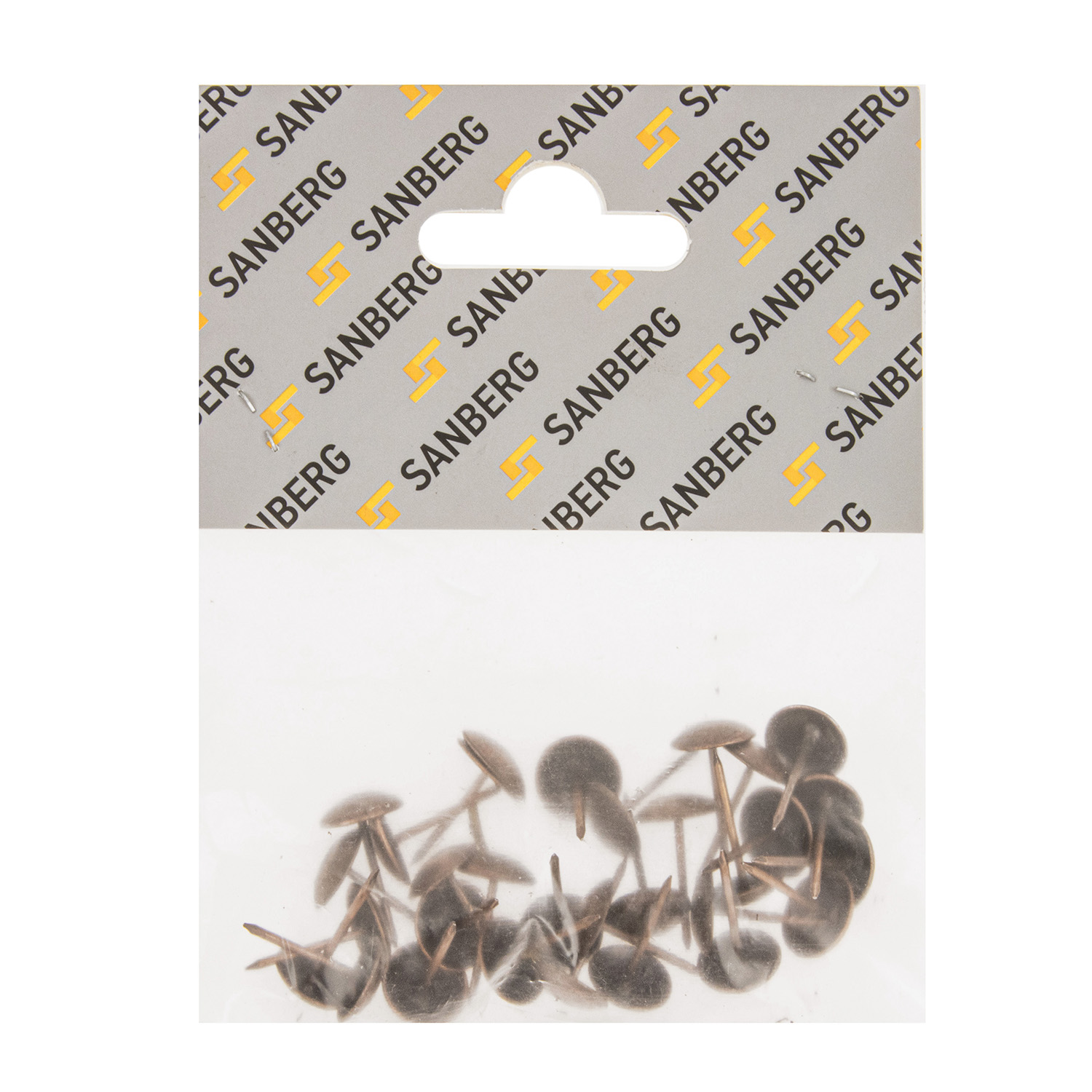 Гвозди мебельные 1.2х20 мм SANBERG, 30 шт., медь