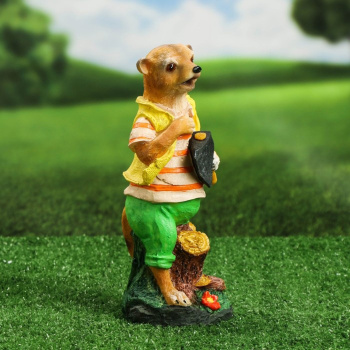 Садовая фигура "Суслик с топором" 26х10х10см 7560289