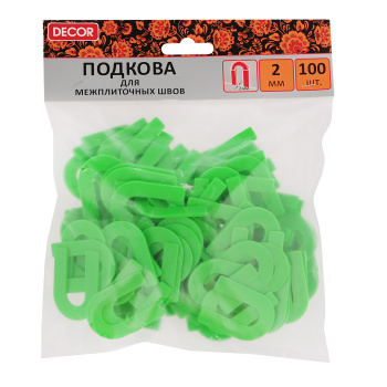 Система выравнивания плитки СВП "Подкова" 2,0мм многоразовая (пакет 100шт) (арт.444-0020)  *1/25