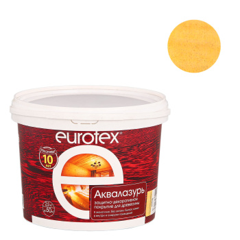 Защитно-декоративное покрытие 2.5 кг для древесины Eurotex Аквалазурь, акриловое, сосна