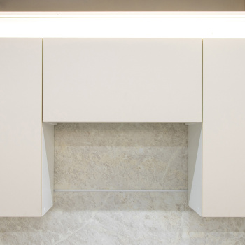 Шкаф навесной 600х338х290 мм BROZEX-WOOD Стиль, для вытяжки, с дверцей, белый / светло-бежевый