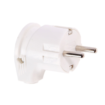 Вилка угловая с/з 16А 250В белая TDM SQ1806-0007 *10/30/300