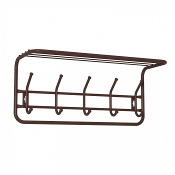Вешалка настенная с полкой шир.600мм Коричневый ВСП6 КОР ("ЗМИ") *1