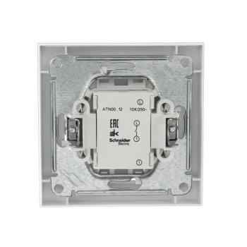 Выключатель "ATLAS DESIGN" СП 1кл. белый 10АХ в сборе SchE ATN000112 *1/15/90