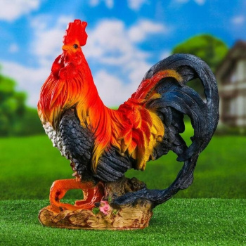 Садовая фигура "Петух андалузский" 46х42х23см   6780525