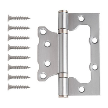 Петля без врезки 100*75*2,5мм ХРОМ суперматовый CRS Code Deco *1/25/100 Петля без врезки 100*75*2,5мм ХРОМ суперматовый CRS Code Deco *1/25/100