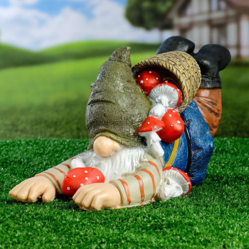 Садовая фигура "Гном упал" 36х21см 6255356
