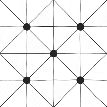 Керамогранит 1.35 м² LB Ceramics Домино 6032-0434-1001, 300x300х7 мм, черно-белый, геометрия