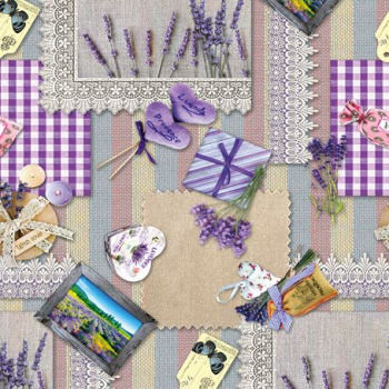 Клеёнка на неткан.основе "Dekorama" 208 А "Прованс" шир.1,40м *20м