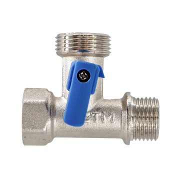 Кран шаровый для бытовой техники 1/2"(Ø15)х3/4"(Ø20)х1/2"(Ø15) М/П/П CTM CA3N1234 *1/100