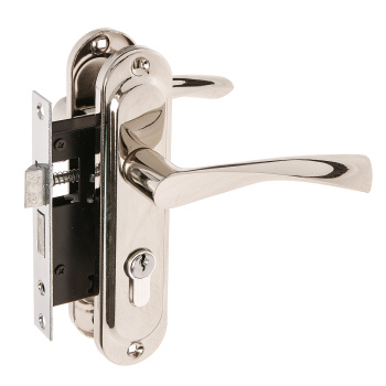 Замок врезной 50мм ключ/ключ,никель,плоский ригель 0823/60-NI Avers *1/24