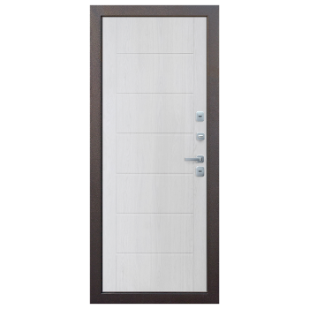 Дверь входная 860х2050х110 мм Ferroni Isoterma, правая, медный антик/астана милки