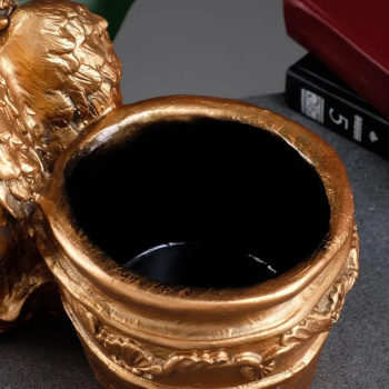 Фигурное кашпо "Спящий ангел" бронза 0,65 л / 15х19х31см 941134