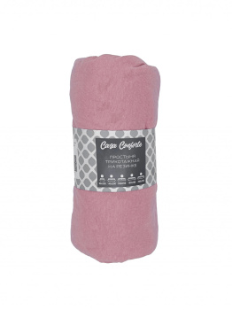 Простыня на резинке трикотаж 90*200*20см пыльная роза Belezza *1/6/24