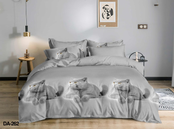 Постельное белье евро бамбук Орхидея DA-262, наволочки 70*70 - 2шт *1