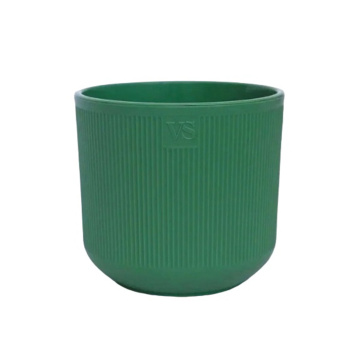 Кашпо пластм. "Росси" 1,9л d верха 145мм h130мм со вставкой Зеленый AMR-1,9-01("VipSet") *1/10
