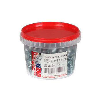 Саморезы прессшайба BROZEX ВЕДРО 4,2*32 остр. (500шт) *6