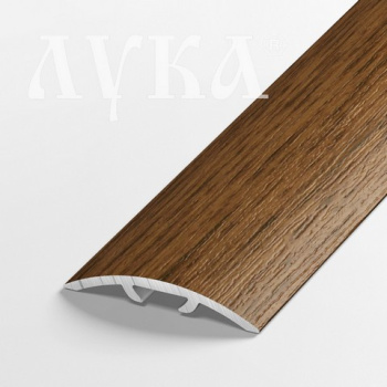 Порог-стык одноуровневый 30х1350 мм Лука ЛС 04-2, скрытый крепеж, орех