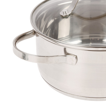 Кастрюля нерж. "Катунь" "Альта" 2,2л d18см термораспред. дно, Стекл. кр. KT-SET-005-22 *1/8 Кастрюля нерж. "Катунь" "Альта" 2,2л d18см термораспред. дно, Стекл. кр. KT-SET-005-22 *1/8