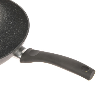 Сковорода алюм. а/приг.литая Kukmara "Мраморная" темный d28см "ВОК" дно11см,гл.9,5см свкмт280а*1/3