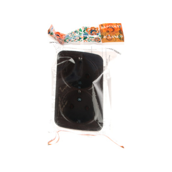 Розетка Дача ОП 2-мест. венге сз А16 Народная SQ1824-0030