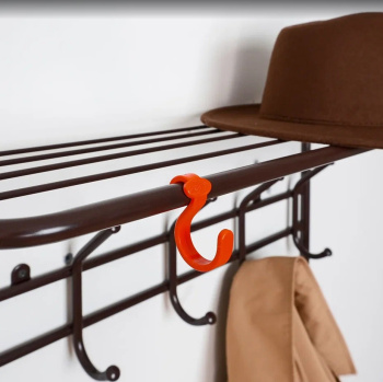 Вешалка настенная с полкой шир.600мм Коричневый ВСП6 КОР ("ЗМИ") *1