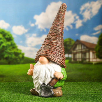 Садовая фигура "Гном Афанасий с лопаткой" 53х24х18см 9577957