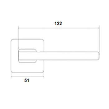 Ручка раздельная НИКЕЛЬ/хром "517"серия 03 slim 204791 TRODOS *1/24