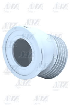 Муфта сливная д/унитаза 22,5 град АНИ короткая W2228 *1/44
