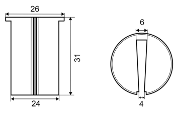 Вставка пласт. для соед. труба-панель JF-23 *1