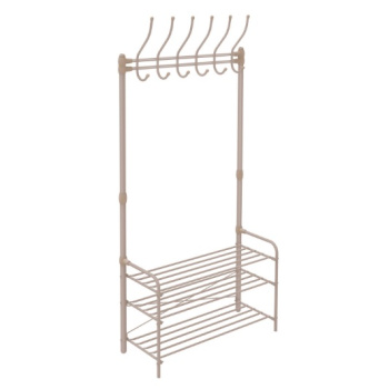 Вешалка напольная "Прихожая" "Ника" с полк.д/обуви,ш.0,83м,в.1,75м,гл.0,34м Беж.мет.ВПШ1/БМ *1