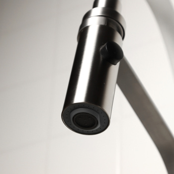 Смеситель для кухни FASHUN A54112-8 с гибким изливом (Белый) + режим Душ, нерж. сталь *1/10 Смеситель для кухни FASHUN A54112-8 с гибким изливом (Белый) + режим Душ, нерж. сталь *1/10