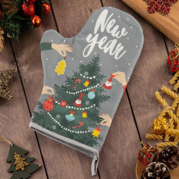 Варежка-прихватка 20х28см New Year хлопок Этель *1